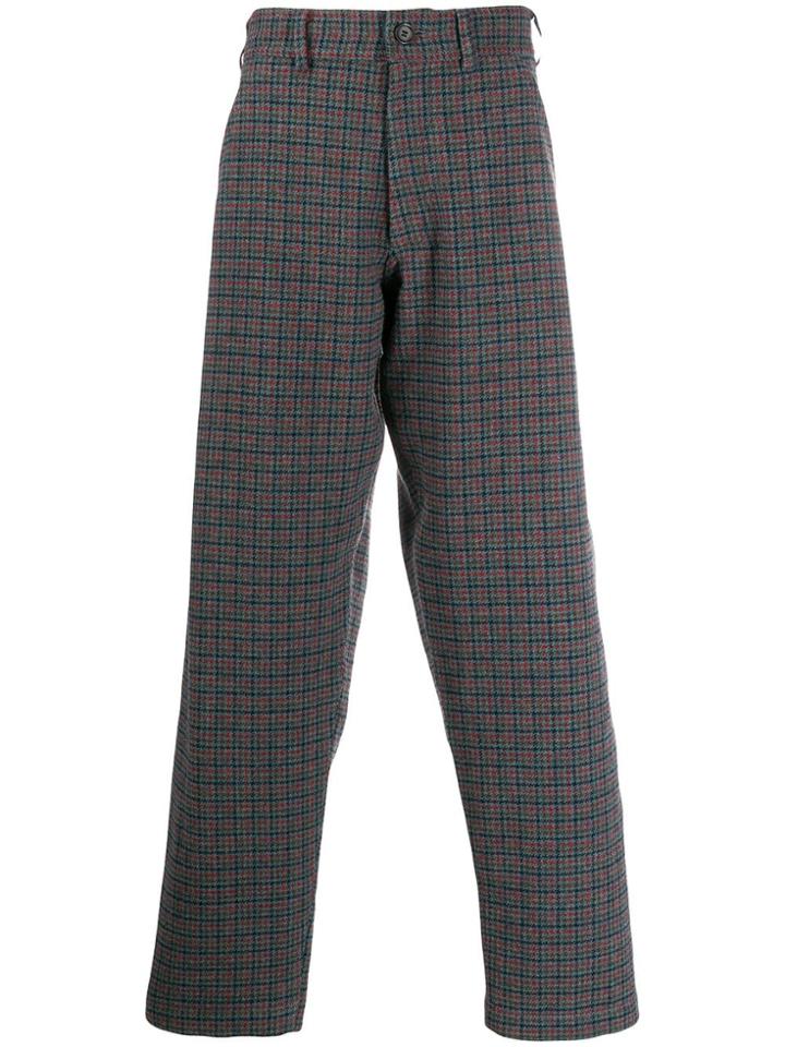 Comme Des Garçons Shirt Boys Oversized Check Trousers - Blue