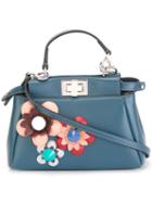 Fendi Micro 'peekaboo' Crossbody Bag, Women's, Blue