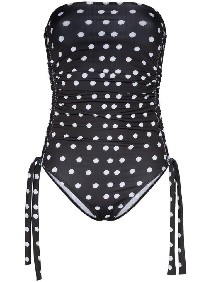 Beth Richards Venice Polkadot Print Swimsuit - Black