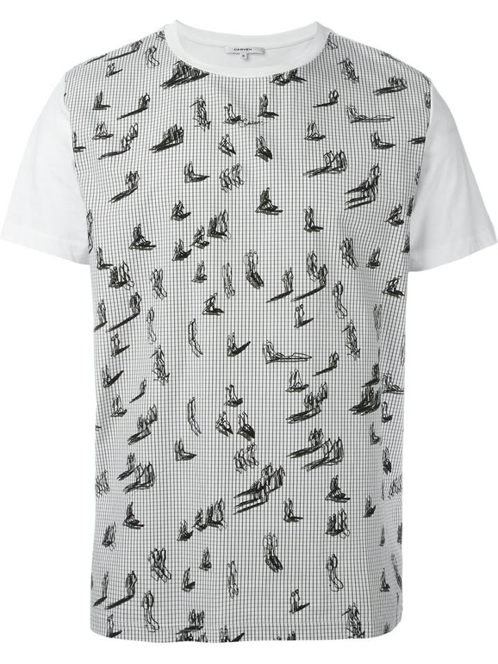 Carven Grid Print T-shirt