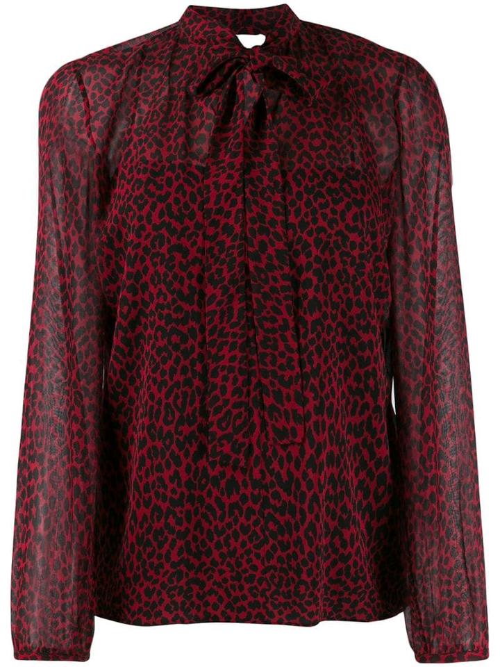 Red Valentino Leopard Print Blouse