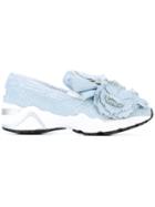 Suecomma Bonnie Floral Motif Denim Trainers - Blue