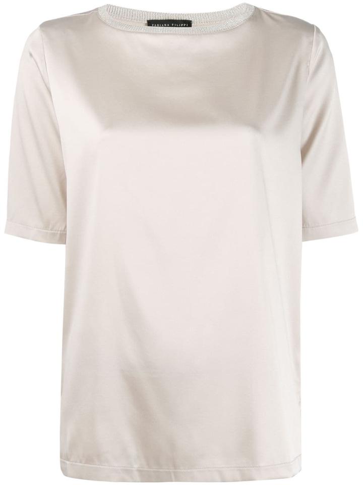 Fabiana Filippi Boat Neck T-shirt - Neutrals