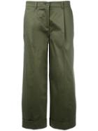 P.a.r.o.s.h. Straight Cropped Trousers - Green