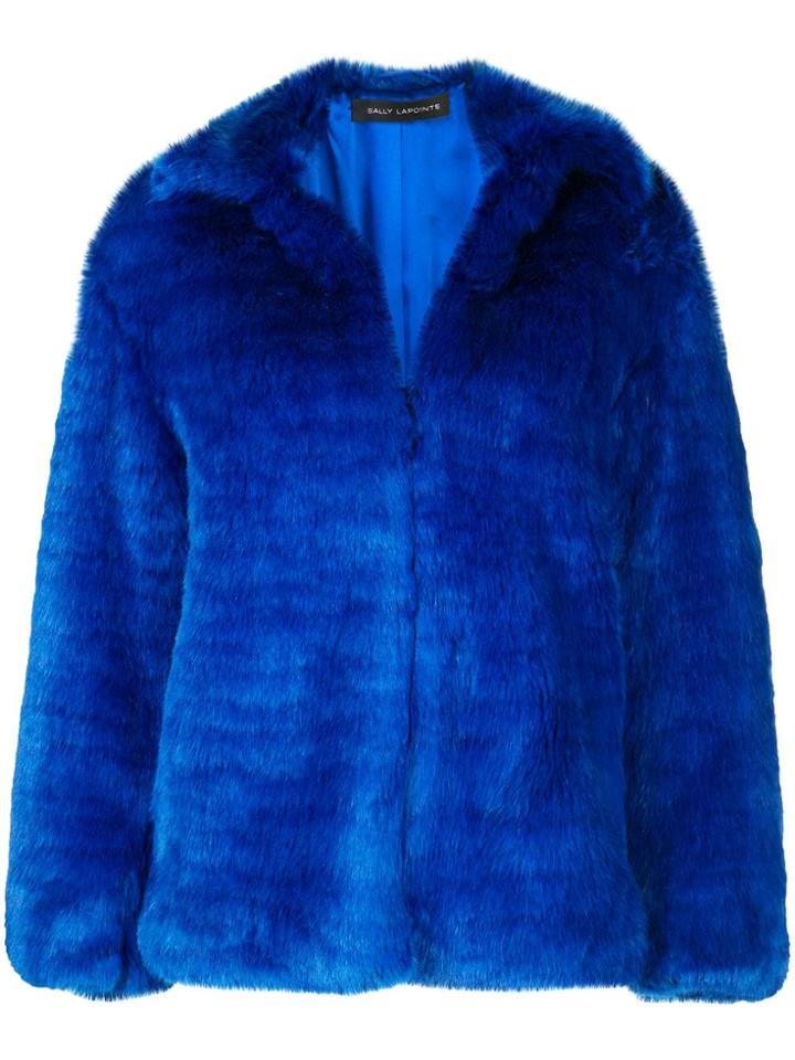 Sally Lapointe Faux-fur Jacket - Blue