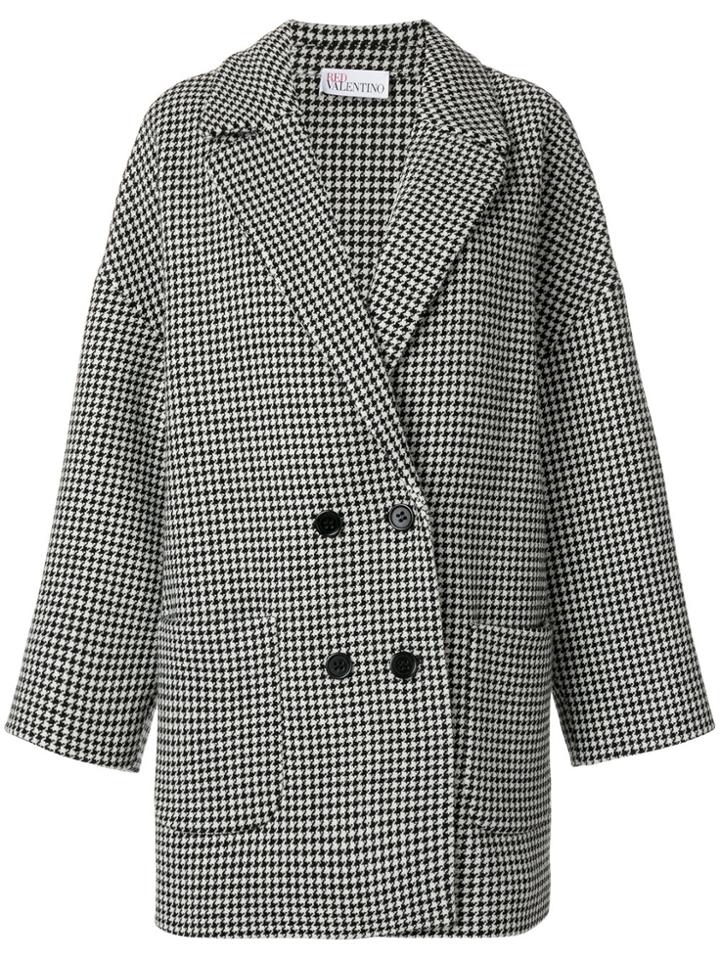 Red Valentino Pied-de-poule Peacoat - Black