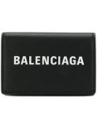 Balenciaga Everyday Logo Mini Wallet - Black