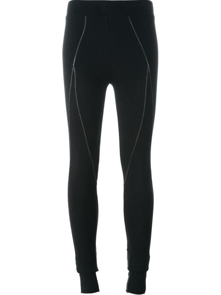 Thom Krom Stitch Detail Leggings, Women's, Size: Xs, Black, Cotton/spandex/elastane