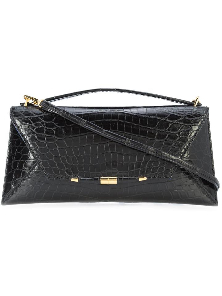 Tyler Ellis Aimee Handle Large Clutch - Black