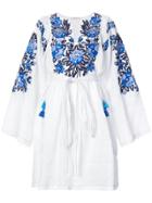 Vita Kin Embroidered Midi Dress - White
