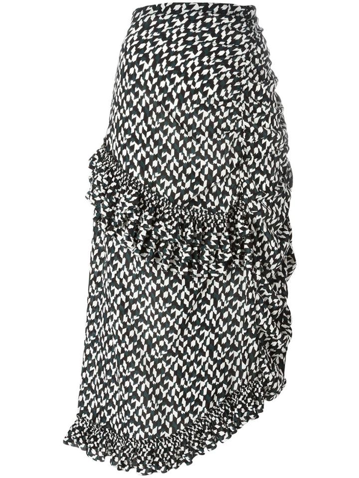 Marni Asymmetric Geometric Skirt - Multicolour