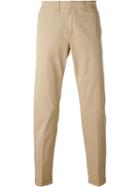 Fay Pleated Straight Leg Chinos, Men's, Size: 35, Nude/neutrals, Cotton/spandex/elastane