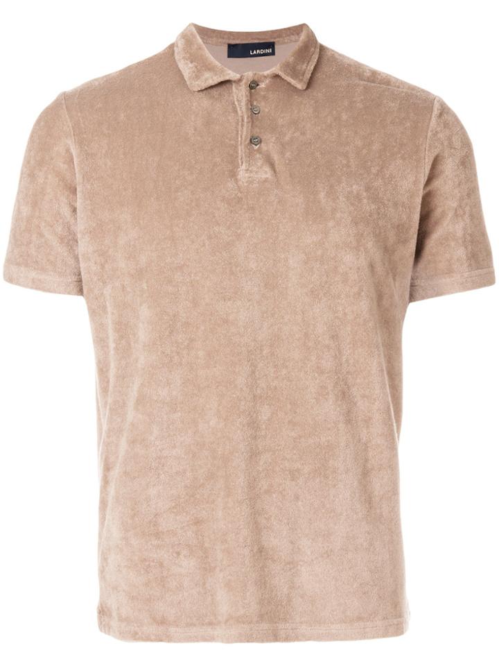 Lardini Front Logo Polo Shirt - Brown