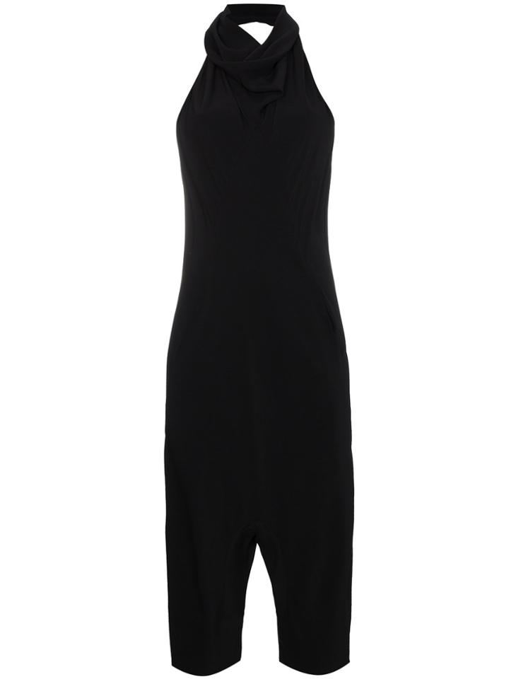 Rick Owens Halter Neck Cropped Jumpsuit - Black