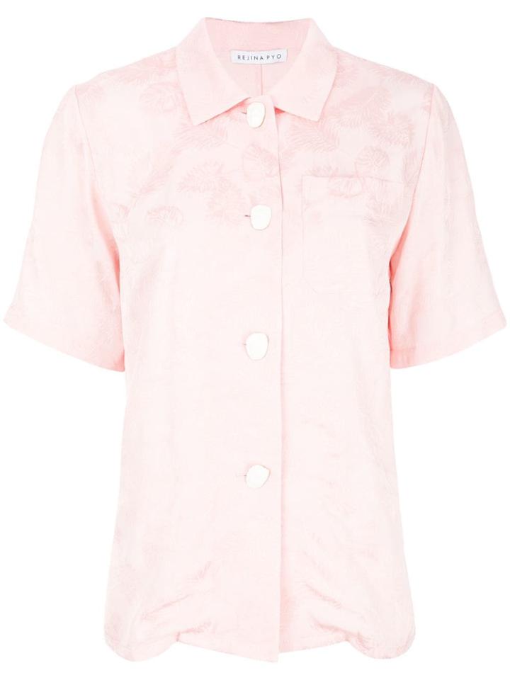 Rejina Pyo Jacquard Button Shirt - Pink