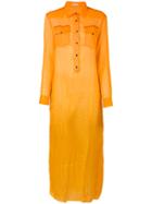 Tomas Maier Long Shirt Dress - Yellow & Orange