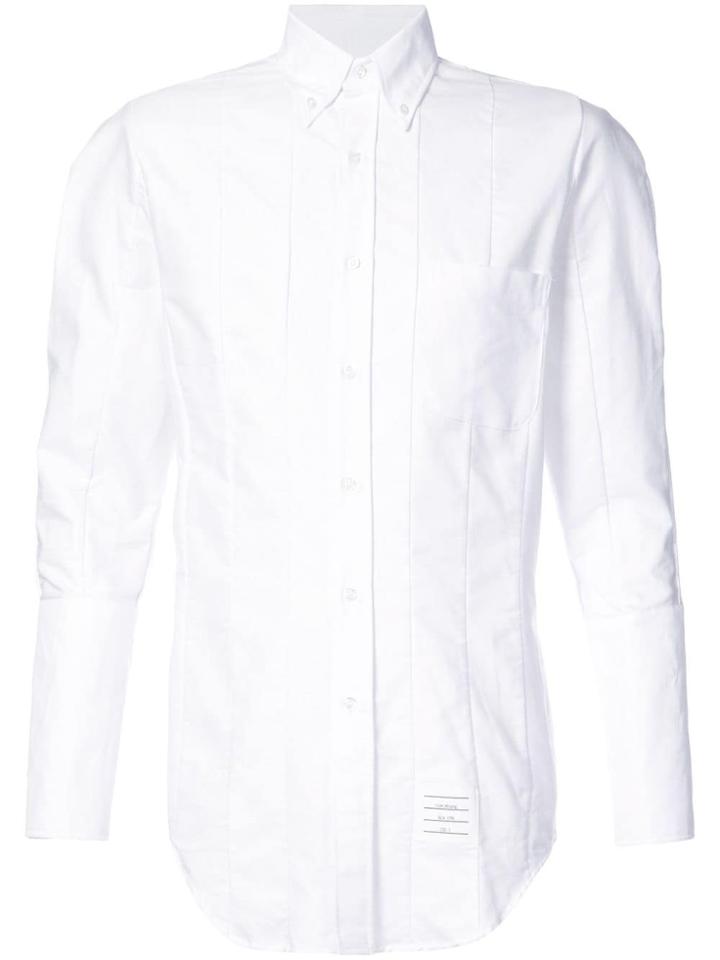 Thom Browne Ribbed Detail Slim-fit Shirt - White