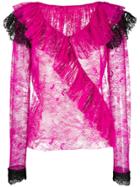 Philosophy Di Lorenzo Serafini Ruffled Lace Top - Pink