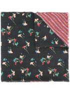 Etro Floral Print Scarf, Women's, Black, Silk/wool