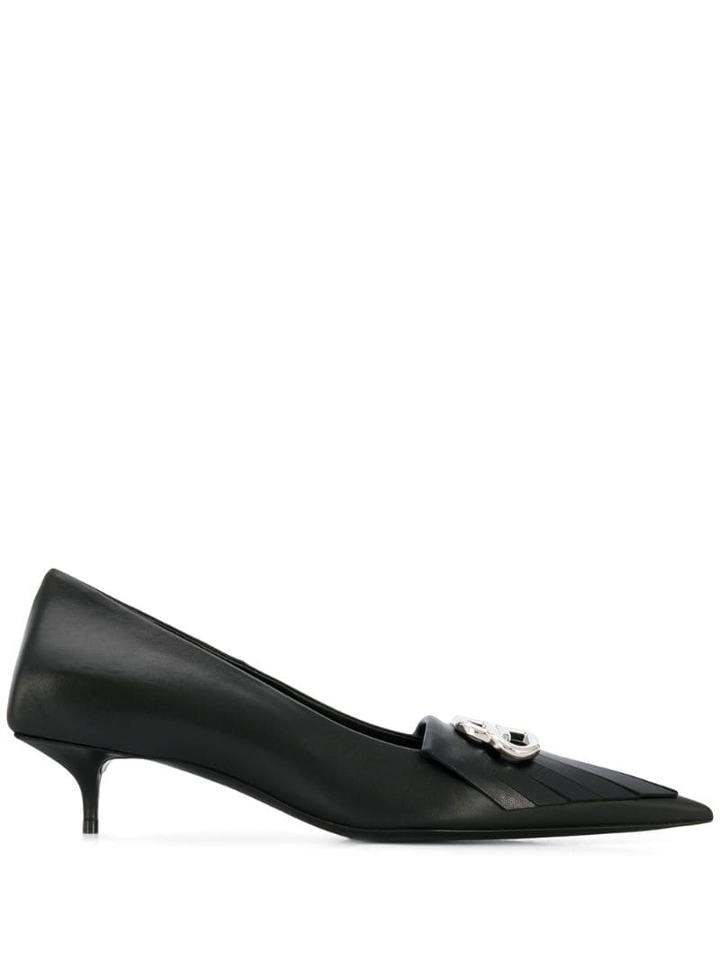 Balenciaga Bb Kitten-heel Pumps - Black