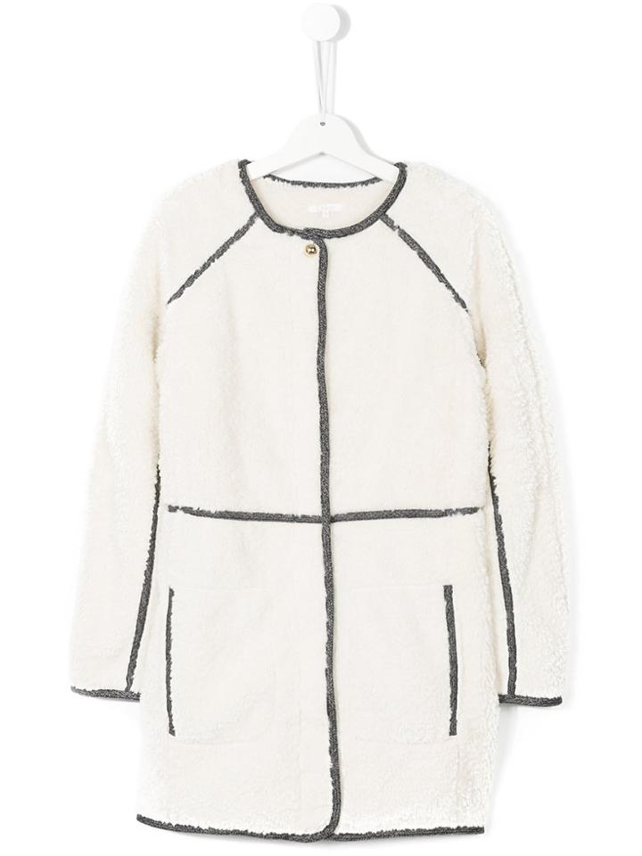 Chloé Kids Panelled Coat - White