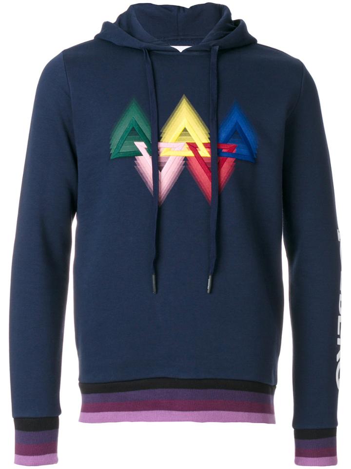 Iceberg Colour-block Hooded Sweatshirt - Blue