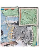 Givenchy Printed Lightweight Scarf - Grey