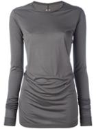 Rick Owens Long Sleeve T-shirt, Women's, Size: 42, Grey, Silk