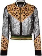 Aviù Leopard Pattern Zipped Cardigan, Women's, Size: Medium, Mohair/polyester/polyamide/spandex/elastane