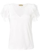 Liu Jo Frilled Loose Blouse - White