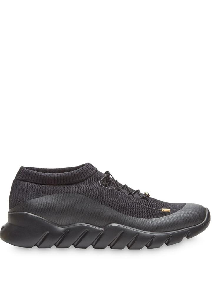 Fendi Sock Style Low Sneakers - Black