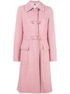 Blumarine Bow Detail Coat - Pink & Purple