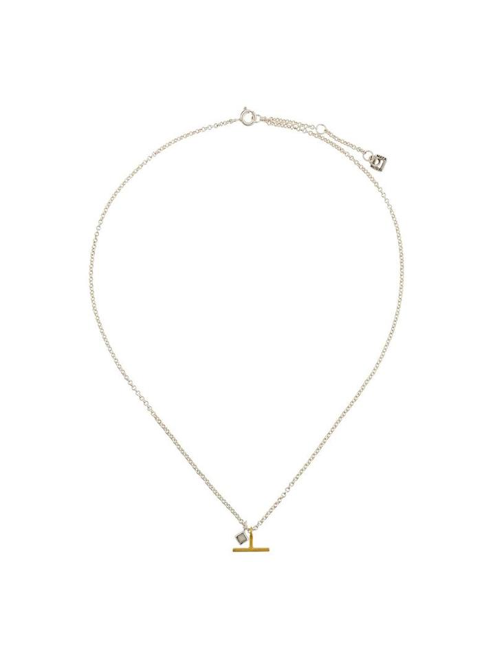 Maya Magal Moonstone Charm Necklace, Women's, Metallic