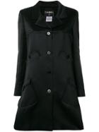 Chanel Vintage Multiple Pockets Flared Coat - Black