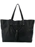 Borbonese - Snakeskin Effect Large Tote - Women - Leather - One Size, Black, Leather