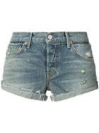 Grlfrnd - Distressed Denim Shorts - Women - Cotton - 26, Blue, Cotton