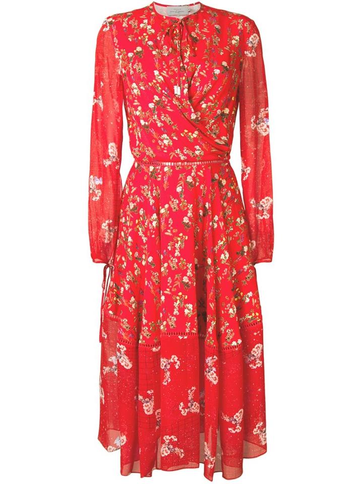 Preen By Thornton Bregazzi Ruffled Contrast Detail Dress