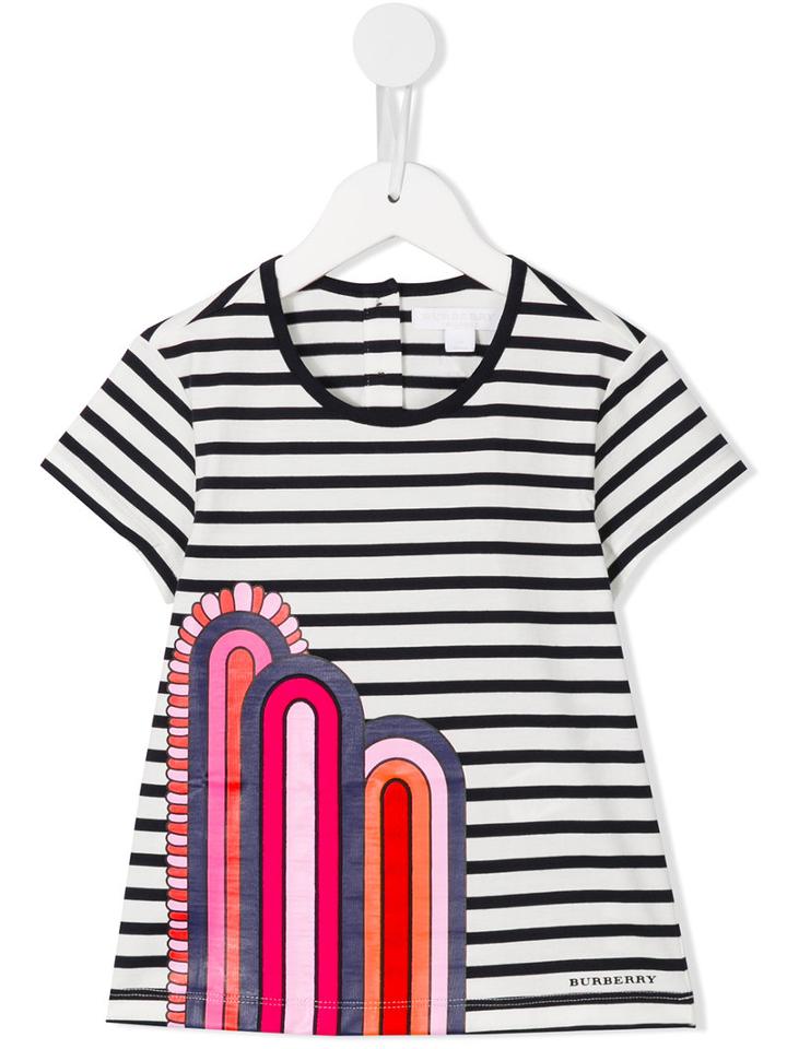 Burberry Kids Striped T-shirt, Girl's, Size: 10 Yrs, Brown