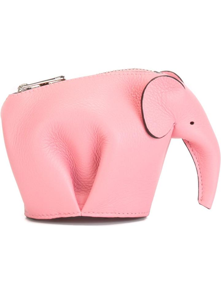 Loewe Elephant Coin Purse - Pink & Purple