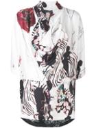 Antonio Marras - Printed Asymmetric Blouse - Women - Silk/acetate/viscose - 42, Silk/acetate/viscose