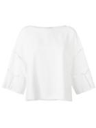 Chloé Cut Out Seam Top, Women's, Size: 34, White, Acetate/viscose/cotton/polyester