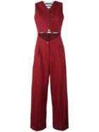 Jean Paul Gaultier Vintage Waistcoat Jumpsuit, Women's, Size: 40, Red