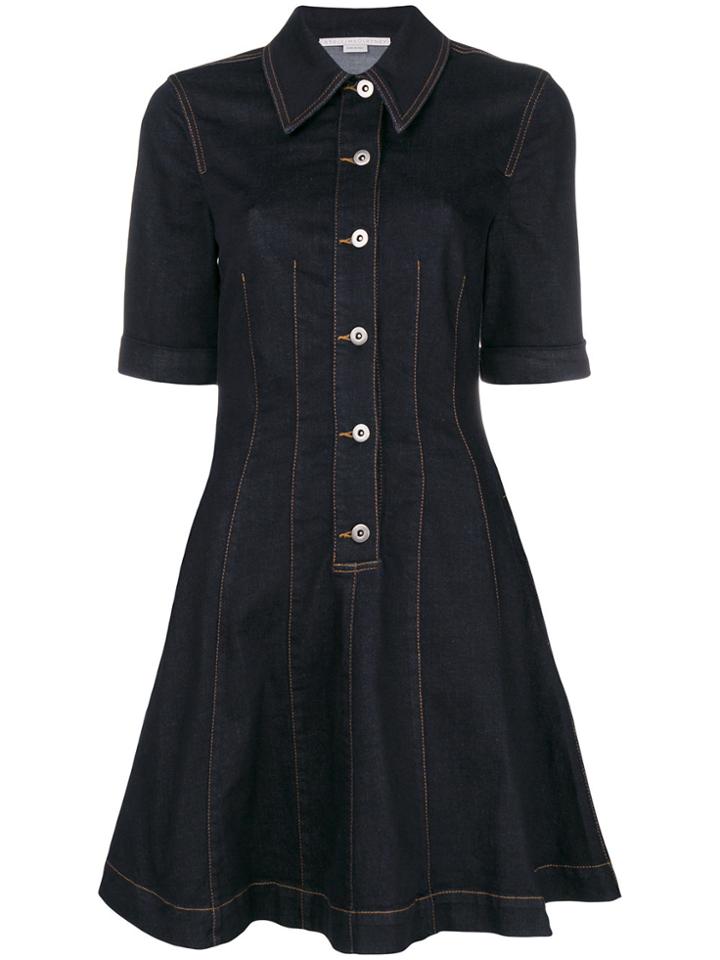 Stella Mccartney Fit & Flare Denim Dress - Blue