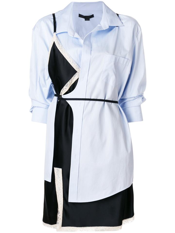Alexander Wang Shirt Slip Dress - Blue