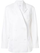 Pushbutton Double-breasted Blazer - White