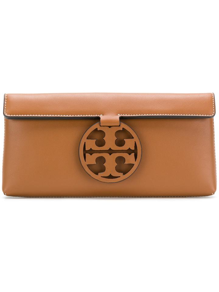 Tory Burch Miller Clutch Bag - Brown