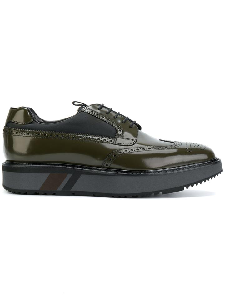 Prada Platform Sole Brogues - Green
