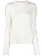 Max Mara Crew Neck Knit Sweater - White