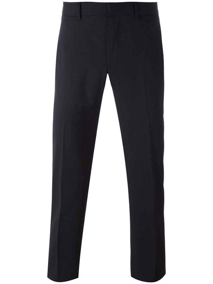 Z Zegna Slim-fit Tailored Trousers - Black