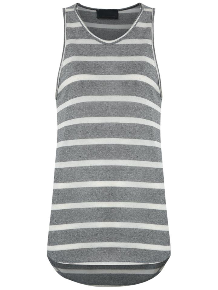 Andrea Bogosian Striped Tank Top - Grey